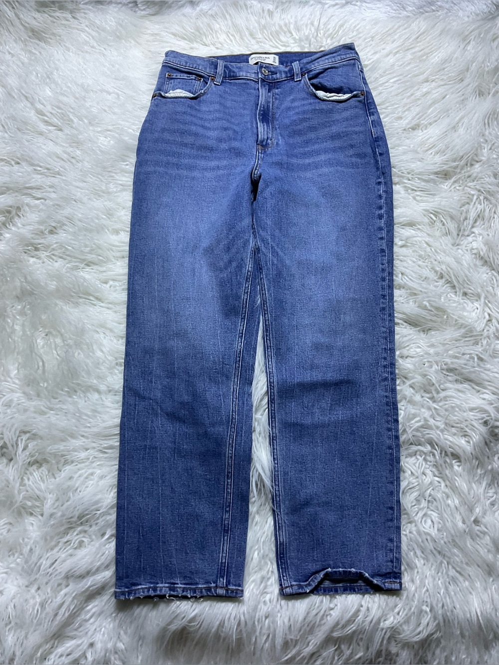 Abercrombie Curve Love Ankle Straight Ultra High Rise Jeans
